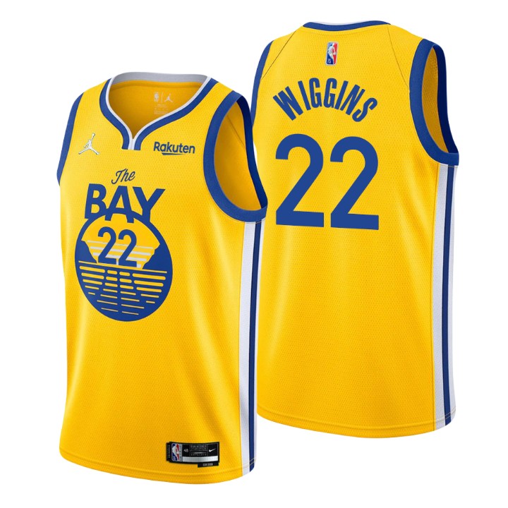 2021-22 Golden State Warriors Andrew Wiggins Statement 75th Anniversary Jersey
