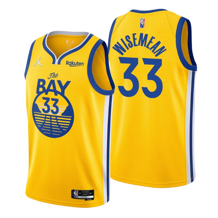 2021-22 Golden State Warriors James Wiseman Statement 75th Anniversary Jersey