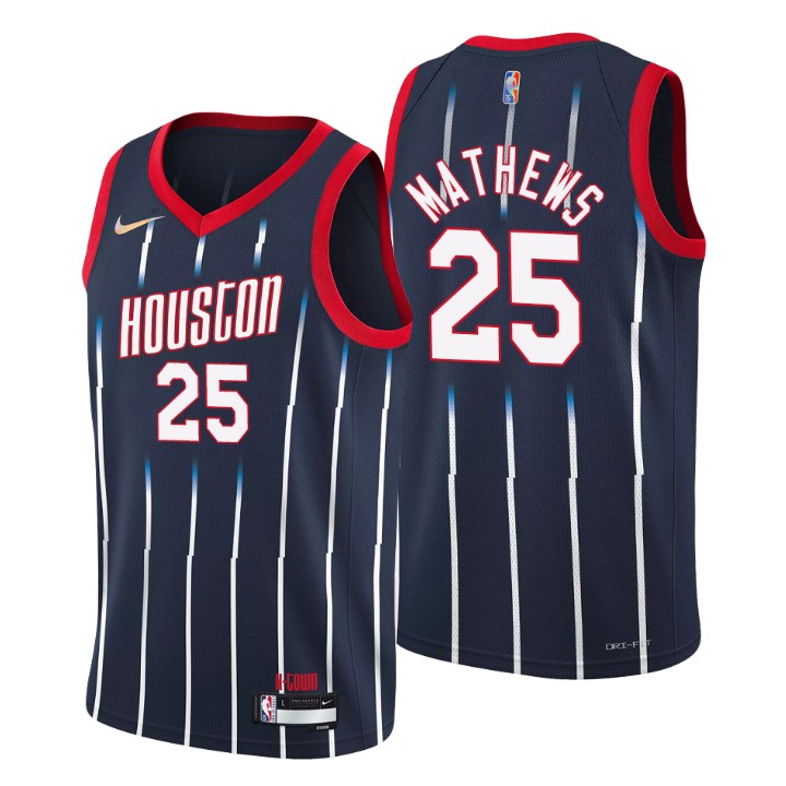 2021-22 Houston Rockets Garrison Mathews City 75th Anniversary Jersey