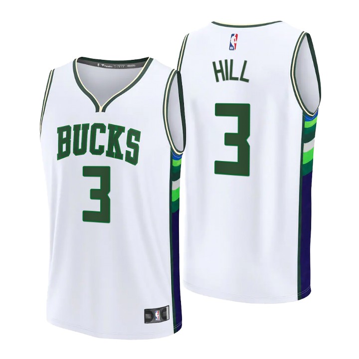 2021-22 Milwaukee Bucks George Hill Replica Jersey City