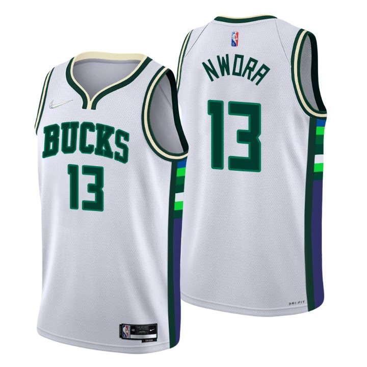 2021-22 Milwaukee Bucks Jordan Nwora City 75th Anniversary Jersey