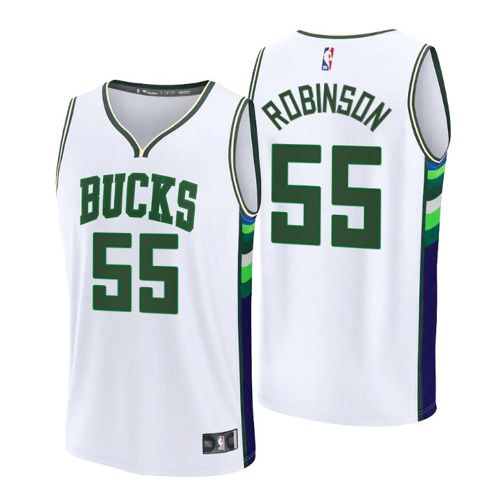 2021-22 Milwaukee Bucks Justin Robinson Replica Jersey City
