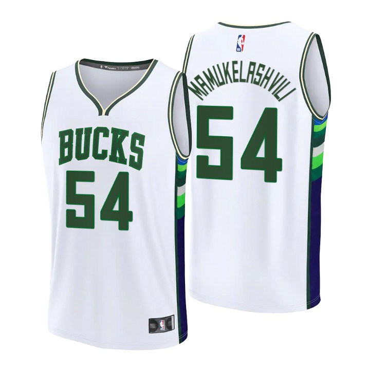 2021-22 Milwaukee Bucks Sandro Mamukelashvili Replica Jersey City