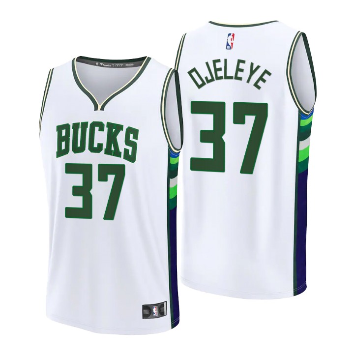 2021-22 Milwaukee Bucks Semi Ojeleye Replica Jersey City