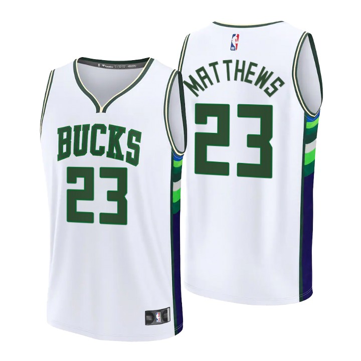 2021-22 Milwaukee Bucks Wesley Matthews Replica Jersey City