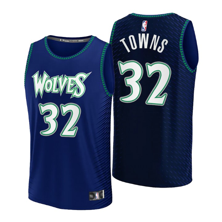 2021-22 Minnesota Timberwolves Karl-anthony Towns Replica Jersey City