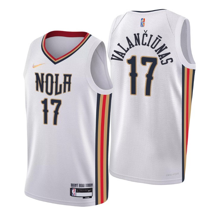 2021-22 New Orleans Pelicans Jonas Valanciunas City 75th Anniversary Jersey
