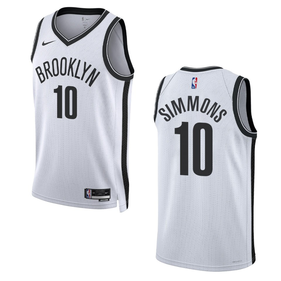 2022-23 Association Edition Brooklyn Nets Ben Simmons White Swingman Jersey