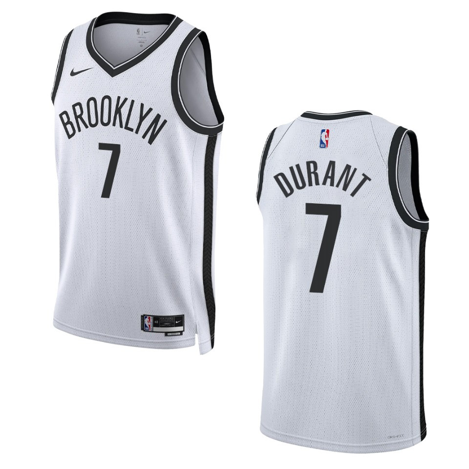 2022-23 Association Edition Brooklyn Nets Kevin Durant White Swingman Jersey