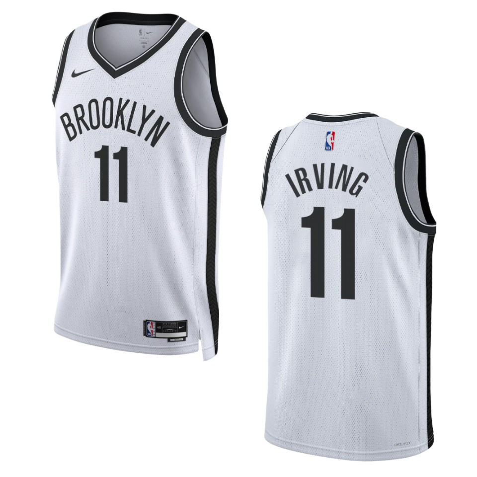 2022-23 Association Edition Brooklyn Nets Kyrie Irving White Swingman Jersey