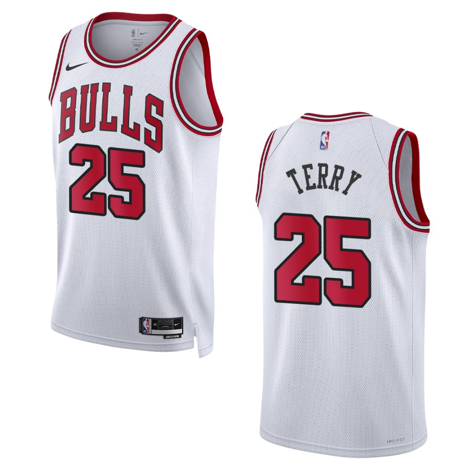 2022-23 Association Edition Chicago Bulls Dalen Terry White Swingman Jersey