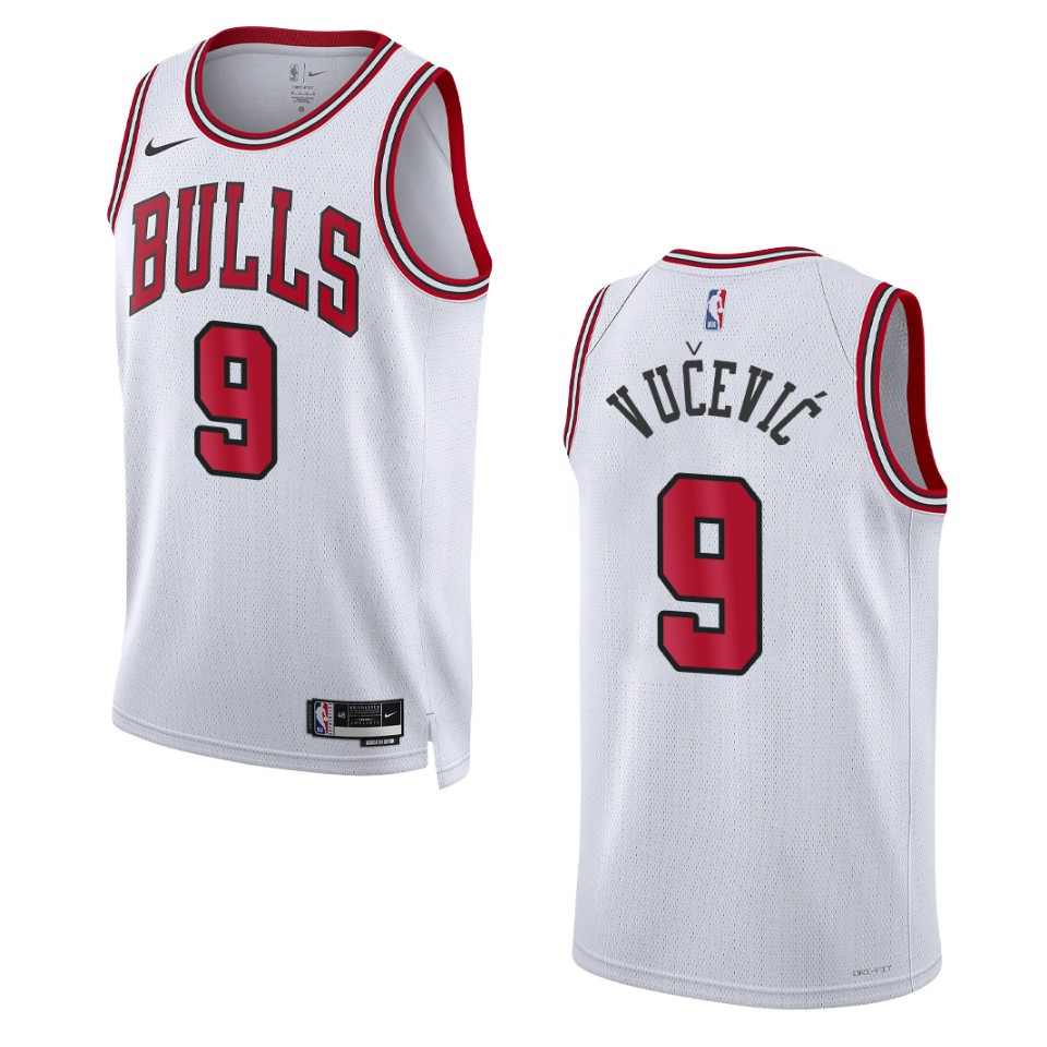 2022-23 Association Edition Chicago Bulls Nikola Vucevic White Swingman Jersey