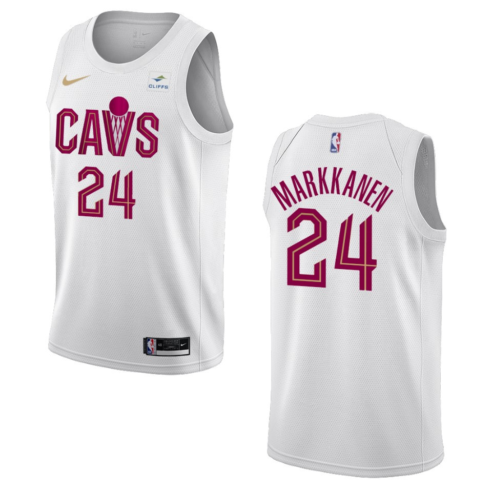 2022-23 Association Edition Cleveland Cavaliers Lauri Markkanen White Swingman Jersey