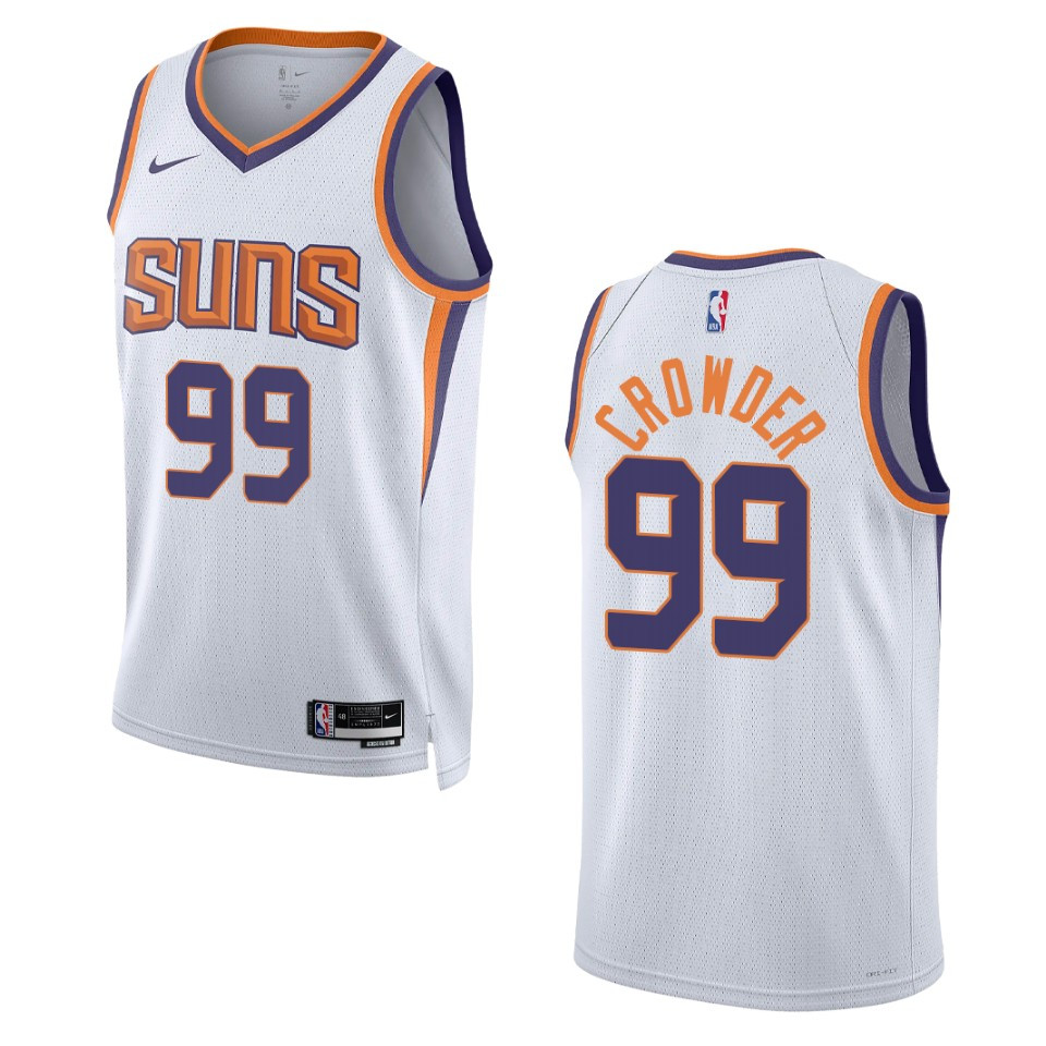 2022-23 Association Edition Phoenix Suns Jae Crowder White Swingman Jersey