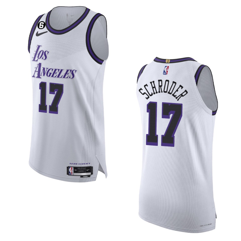 2022-23 City Edition Los Angeles Lakers Dennis Schroder White Jersey