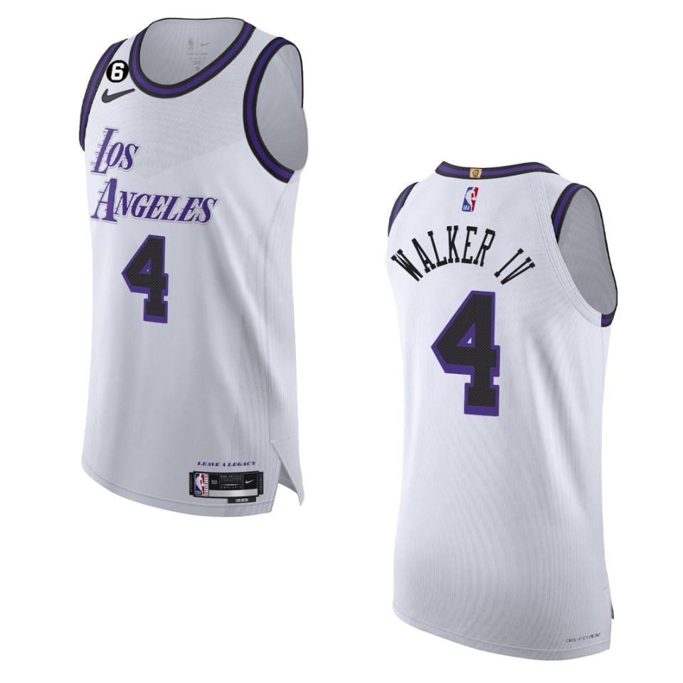 2022-23 City Edition Los Angeles Lakers Lonnie Walker Iv White Jersey