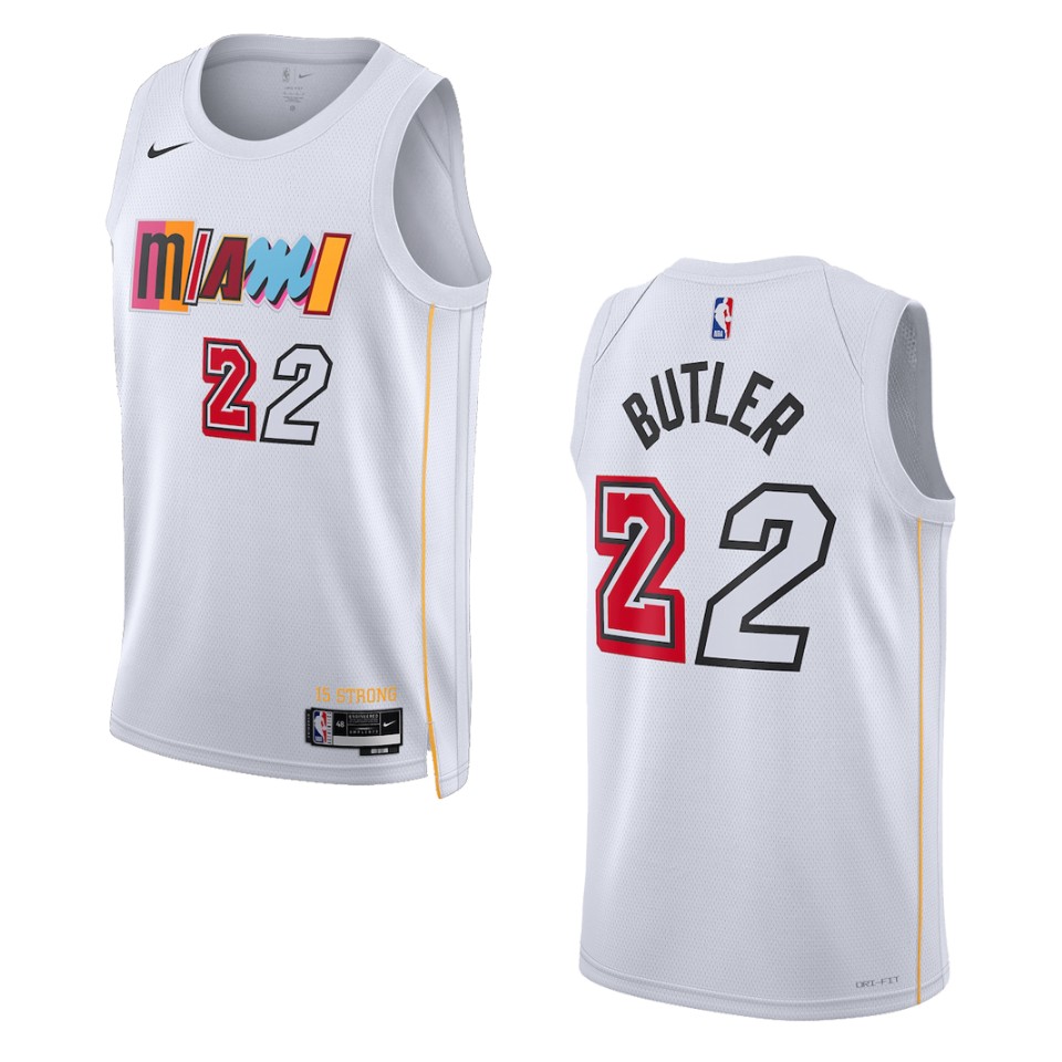 2022-23 City Edition Miami Heat Jimmy Butler White Swingman Jersey