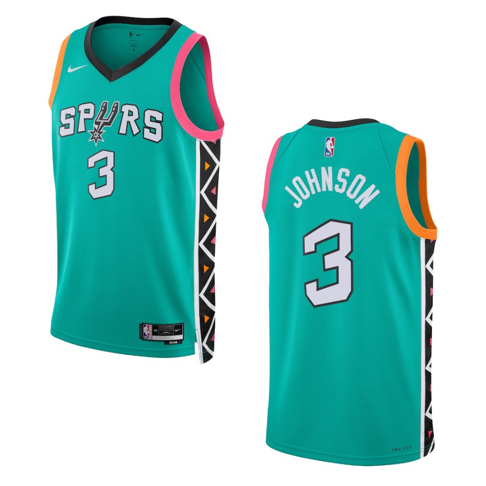2022-23 City Edition San Antonio Spurs Keldon Johnson Turquoise Swingman Jersey