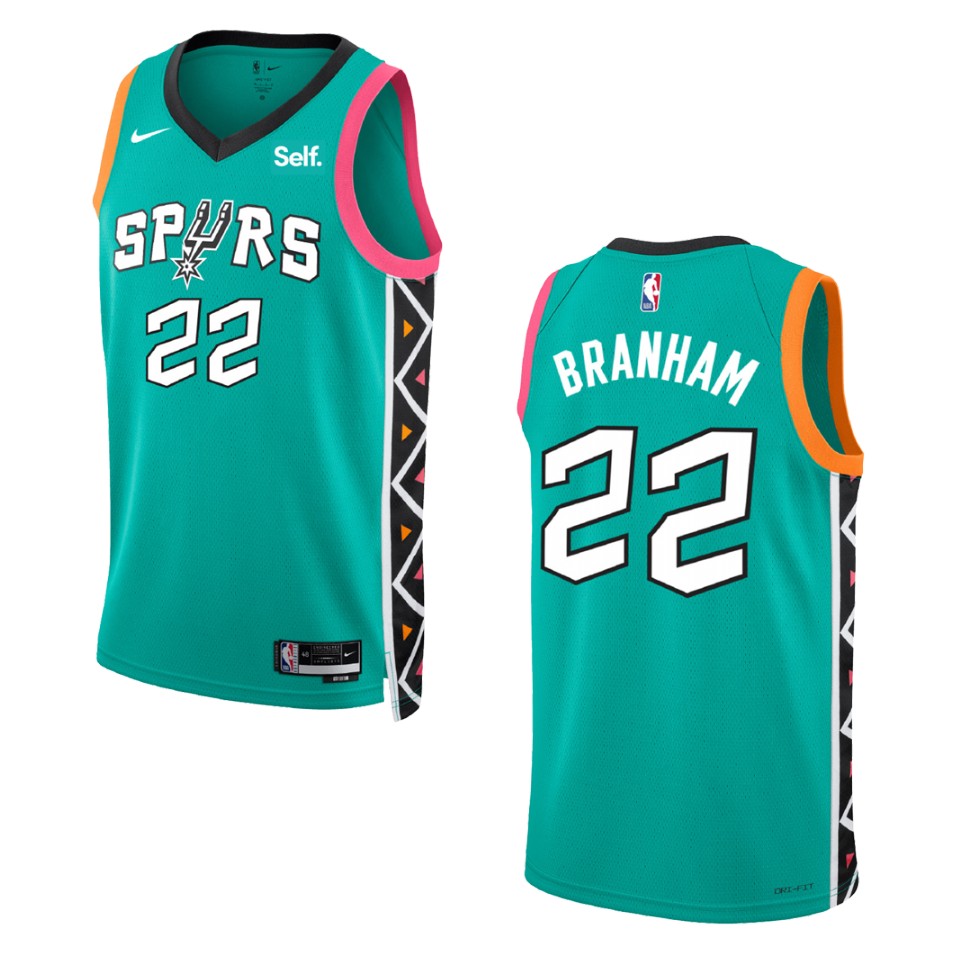 2022-23 City Edition San Antonio Spurs Malaki Branham Turquoise Swingman Jersey