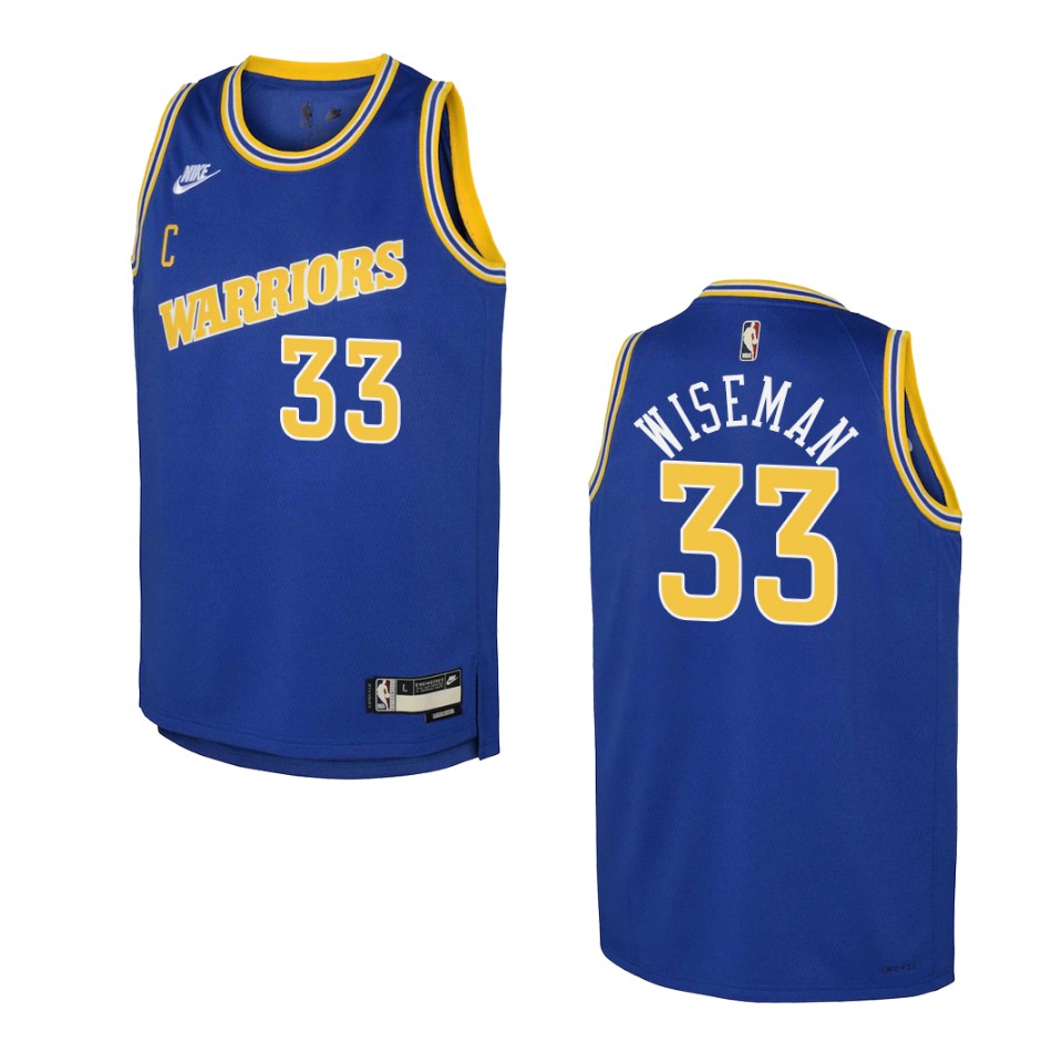 2022-23 Golden State Warriors Youth Classic Edition James Wiseman Blue Jersey