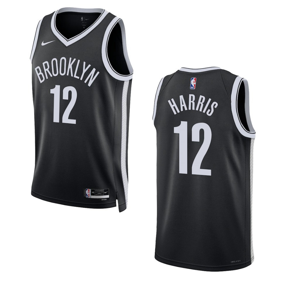 2022-23 Icon Edition Brooklyn Nets Joe Harris Black Swingman Jersey