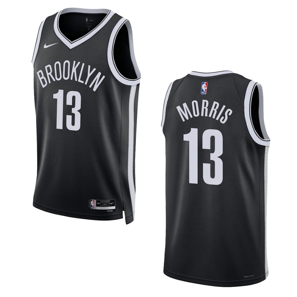 2022-23 Icon Edition Brooklyn Nets Markieff Morris Black Swingman Jersey
