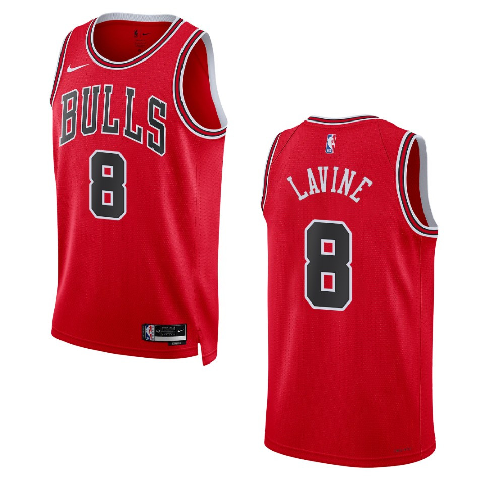 2022-23 Icon Edition Chicago Bulls Zach Lavine Red Swingman Jersey