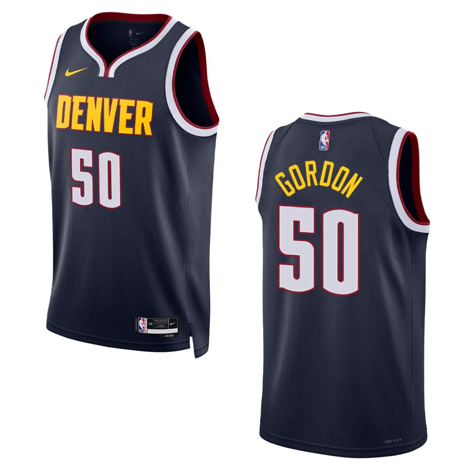 2022-23 Icon Edition Denver Nuggets Aaron Gordon Navy Swingman Jersey
