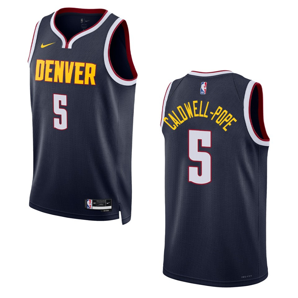 2022-23 Icon Edition Denver Nuggets Kentavious Caldwell-pope Navy Swingman Jersey