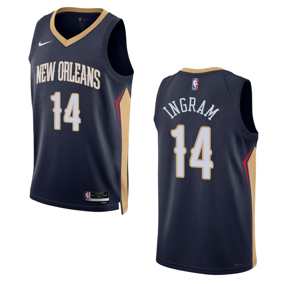 2022-23 Icon Edition New Orleans Pelicans Brandon Ingram Navy Swingman Jersey