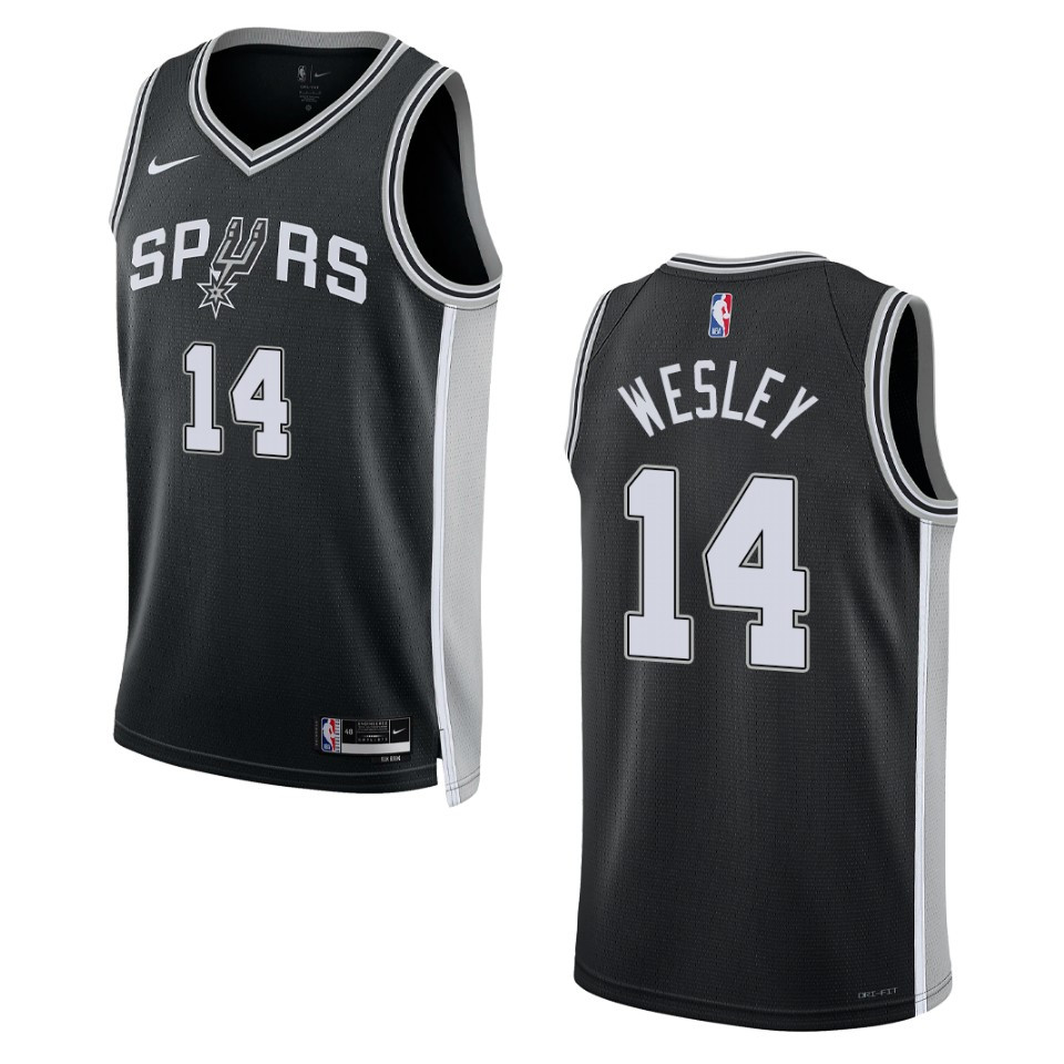 2022-23 Icon Edition San Antonio Spurs Blake Wesley Black Swingman Jersey