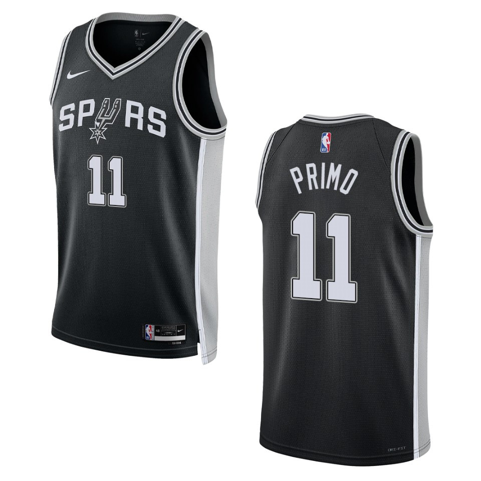 2022-23 Icon Edition San Antonio Spurs Joshua Primo Black Swingman Jersey