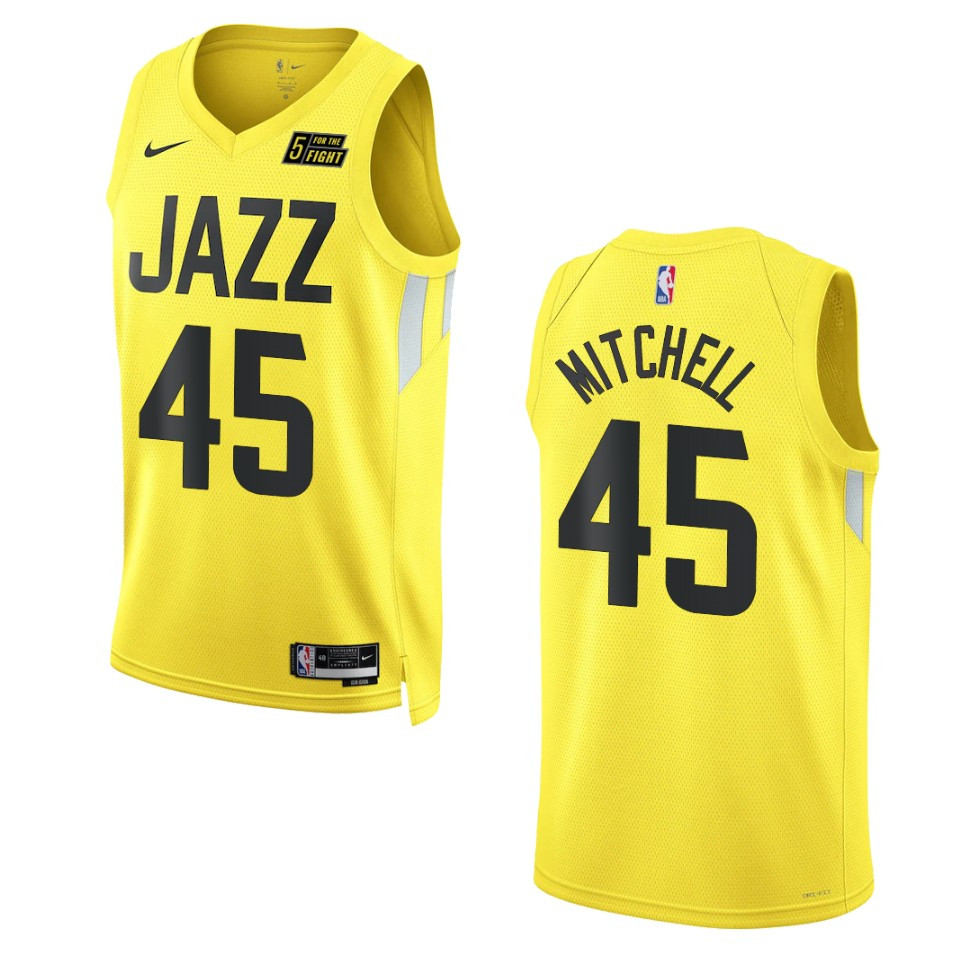 2022-23 Icon Utah Jazz Donovan Mitchell Gold Swingman Jersey