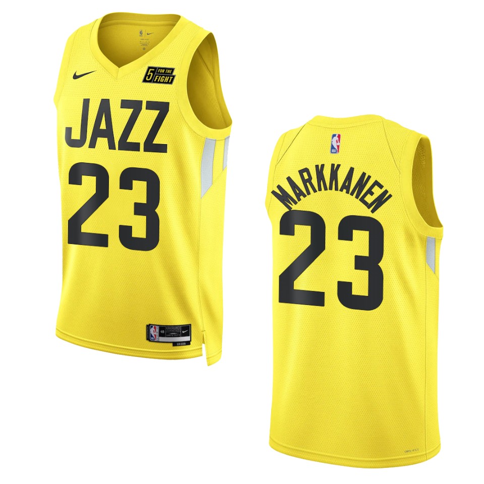 2022-23 Icon Utah Jazz Lauri Markkanen Gold Swingman Jersey