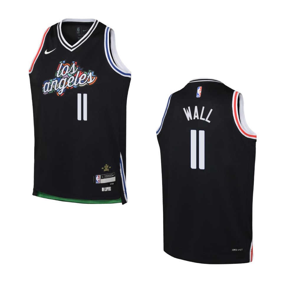 2022-23 Los Angeles Clippers Youth City Edition John Wall Black Jersey