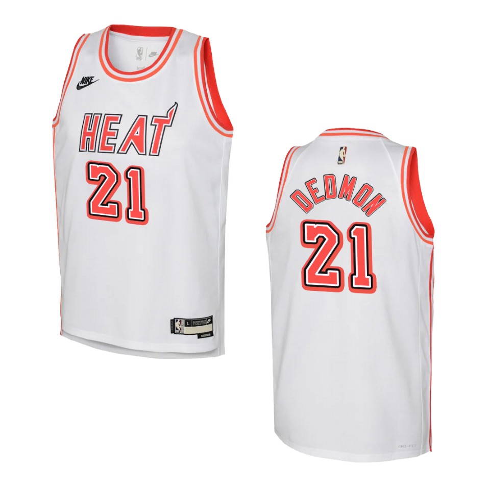 2022-23 Miami Heat Youth Classic Edition Dwayne Dedmon White Jersey