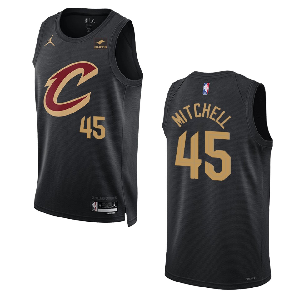 2022-23 Statement Edition Cleveland Cavaliers Donovan Mitchell Black Swingman Jersey
