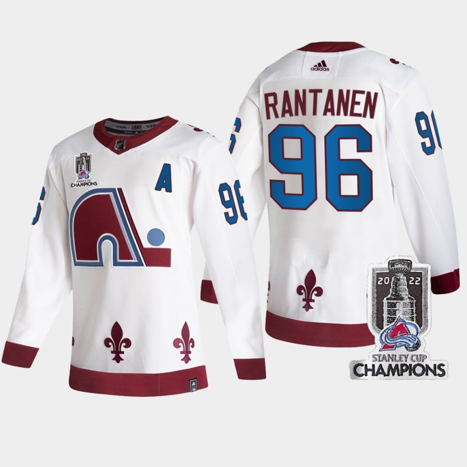 2022 Stanley Cup Champs Mikko Rantanen 96 Colorado Avalanche White Jersey Reverse Retro - JS236 