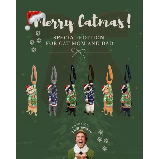 Animals Ties - Siamese Noel Lucky Cat Tie, Silk Tie, Novelty Tie. - Image 3