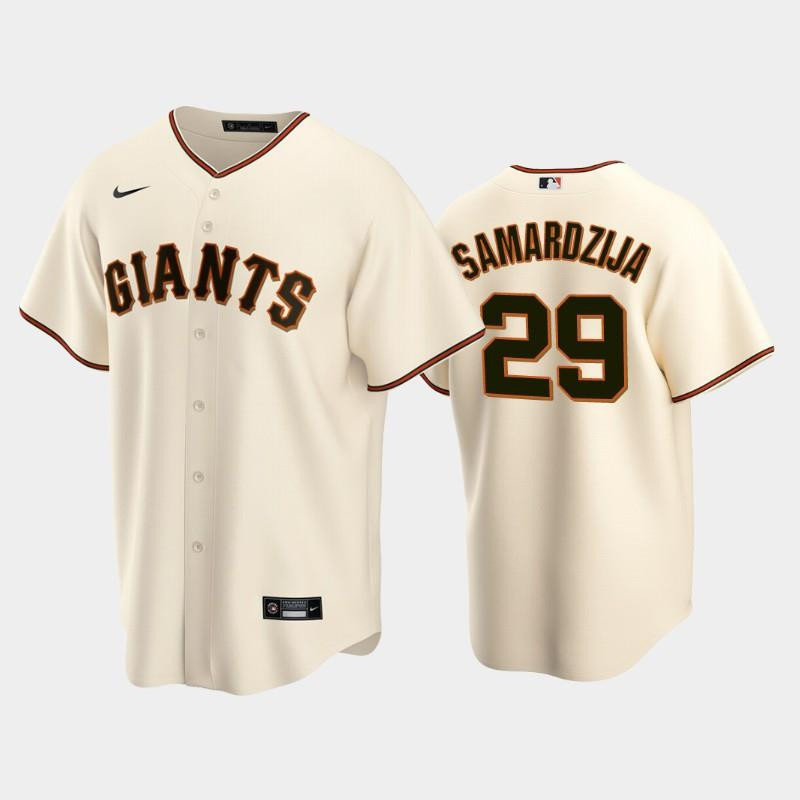 29 Jeff Samardzija Cream Home San Francisco Giants Jersey Jersey 