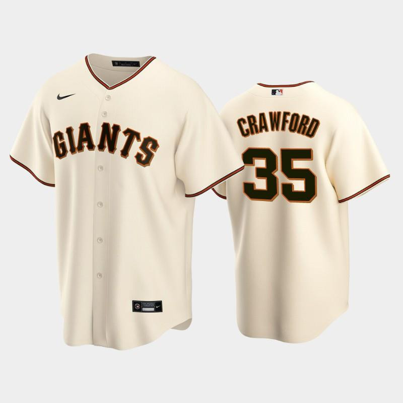 35 Brandon Crawford Cream Home San Francisco Giants Jersey Jersey 