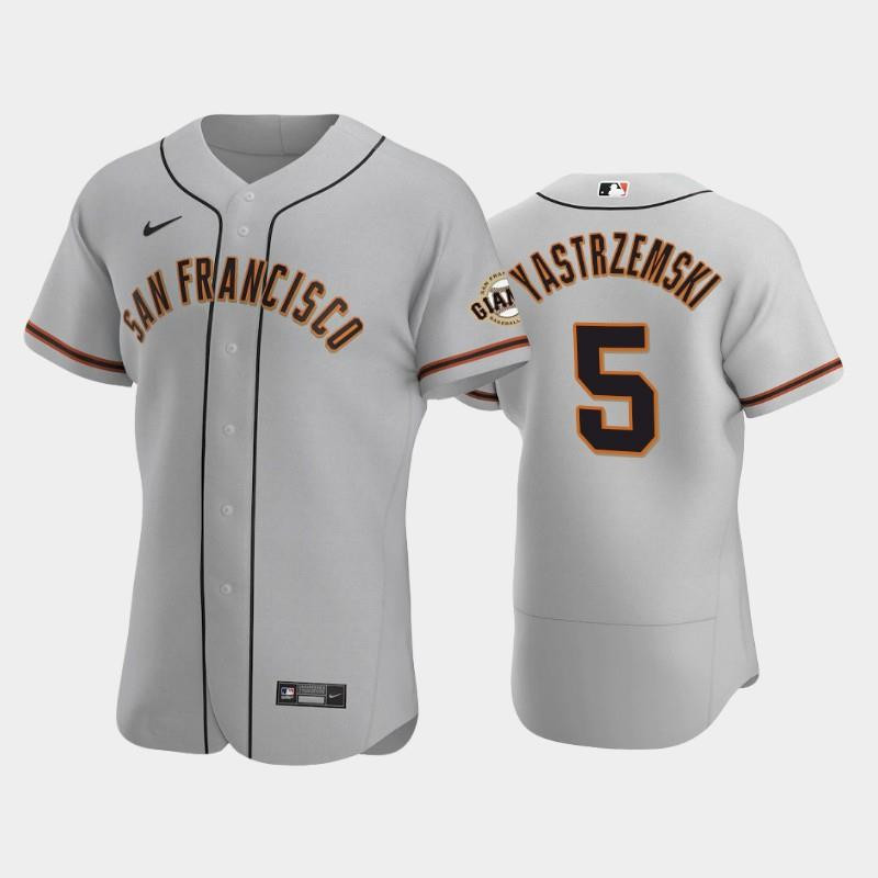 5 Mike Yastrzemski Gray Road San Francisco Giants Jersey Jersey 