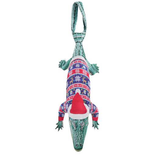 Christmas Novelty Tie - Alligator Shape in Taffeta Silk - Funny Holiday Gift for Men - Image 2