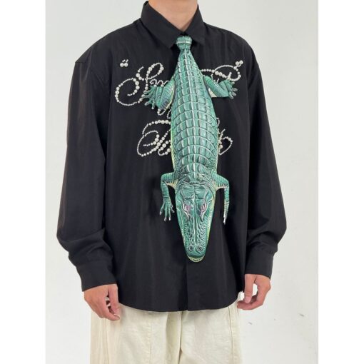 Animals Tie Shaped Novelty Tie, Alligators Shaped Tie, Vintage Holiday Gift, Tie Gift, Tie Accessories - Image 3