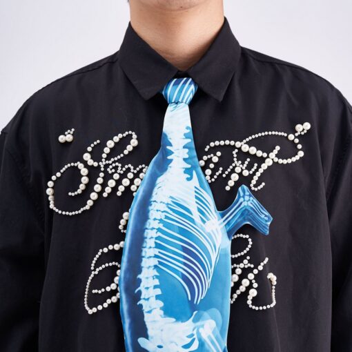 Animals Ties X-ray Chameleon Tie, Vintage Tie, Novelty Tie, Tie Accessories Holiday Gift, Tie Gift, Tie Accessories - Image 2