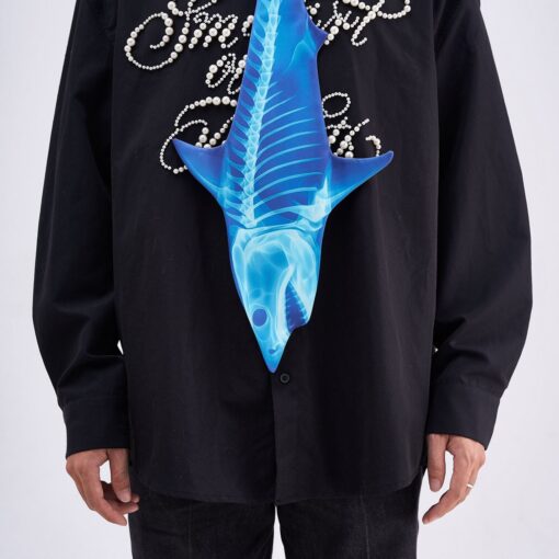 Animals Ties X-ray Shark Tie, Vintage Tie, Novelty Tie, Tie Accessories Holiday Gift, Tie Gift, Tie Accessories - Image 2