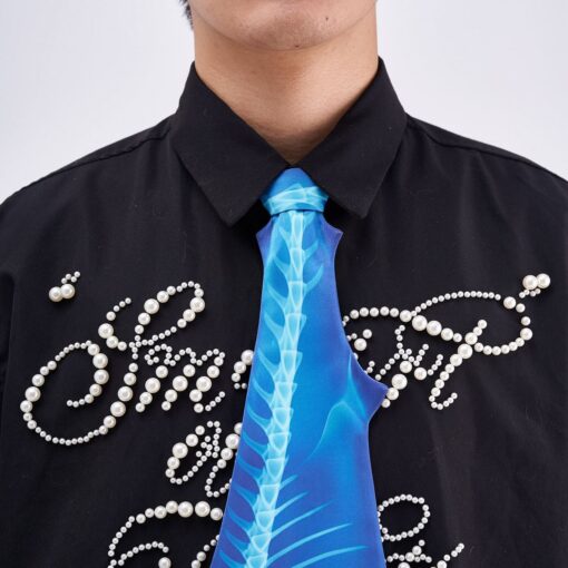 Animals Ties X-ray Shark Tie, Vintage Tie, Novelty Tie, Tie Accessories Holiday Gift, Tie Gift, Tie Accessories - Image 3