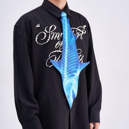 Animals Ties X-ray Shark Tie, Vintage Tie, Novelty Tie, Tie Accessories Holiday Gift, Tie Gift, Tie Accessories - Image 4