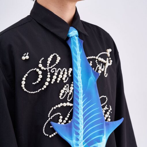 Animals Ties X-ray Shark Tie, Vintage Tie, Novelty Tie, Tie Accessories Holiday Gift, Tie Gift, Tie Accessories - Image 5