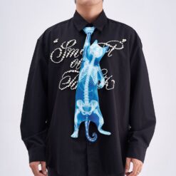 Animals Ties X-ray Cat Tie, Vintage Tie, Novelty Tie, Tie Accessories Holiday Gift, Tie Gift, Tie Accessories